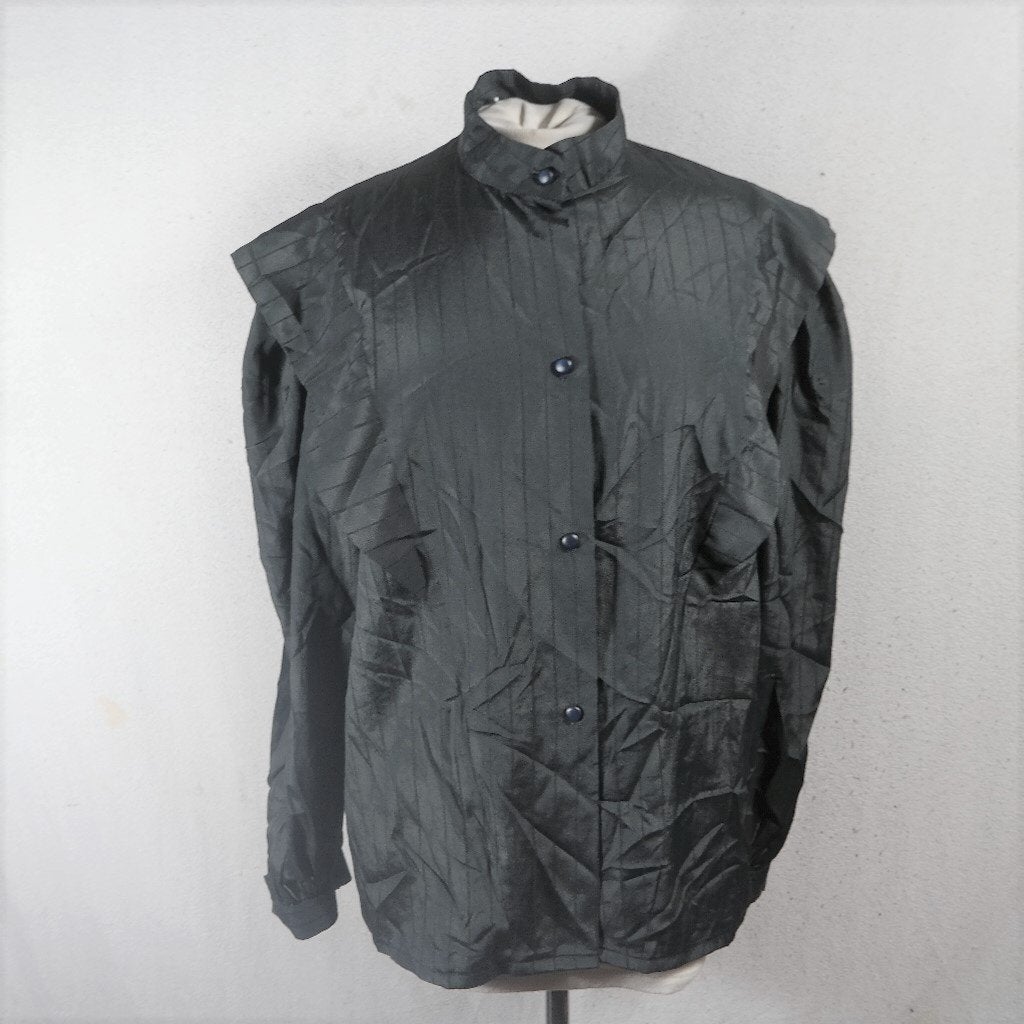 Prachtige zwarte blouse.Roesjes.Mt M, Maat 38/40 (M), ., Zwart, Ophalen of Verzenden