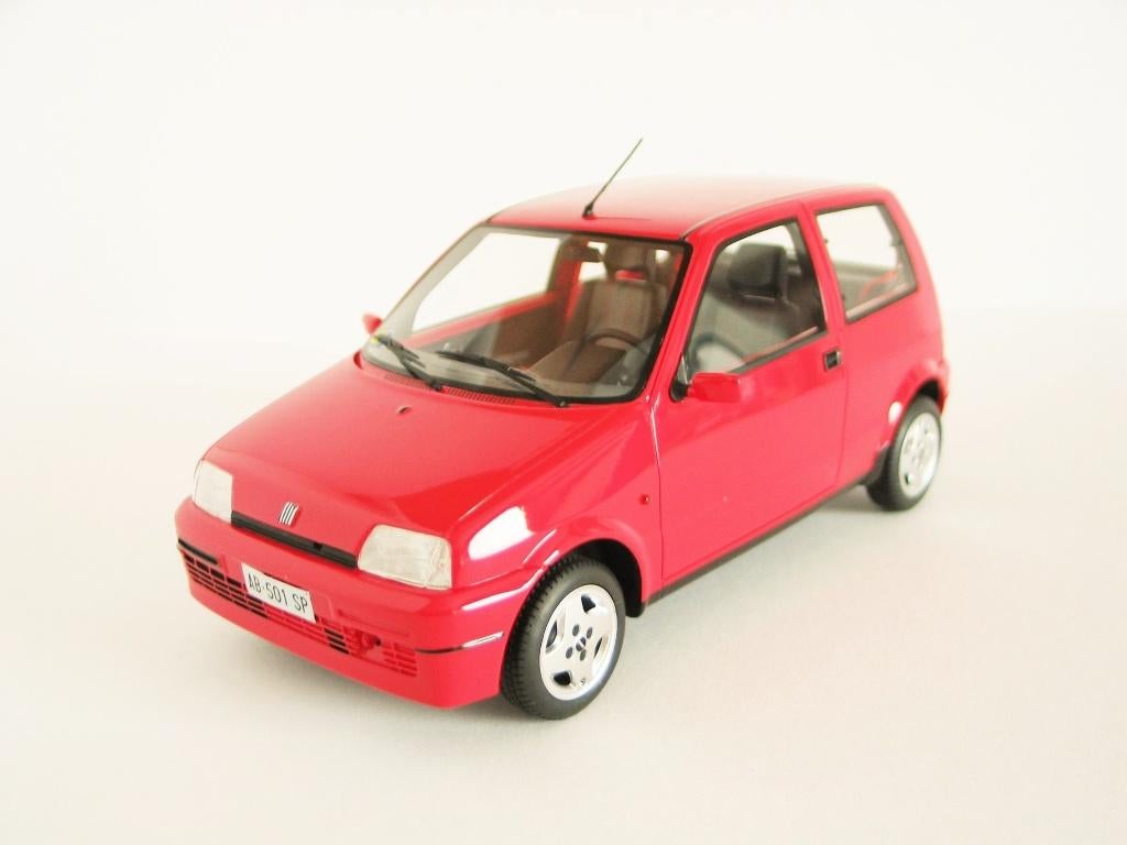 1/18 - M LaudoRacing - Fiat Cinquecento Sporting Rood, Hobby en Vrije tijd, Modelauto's | 1:18, Ophalen of Verzenden, Nieuw, Overige merken