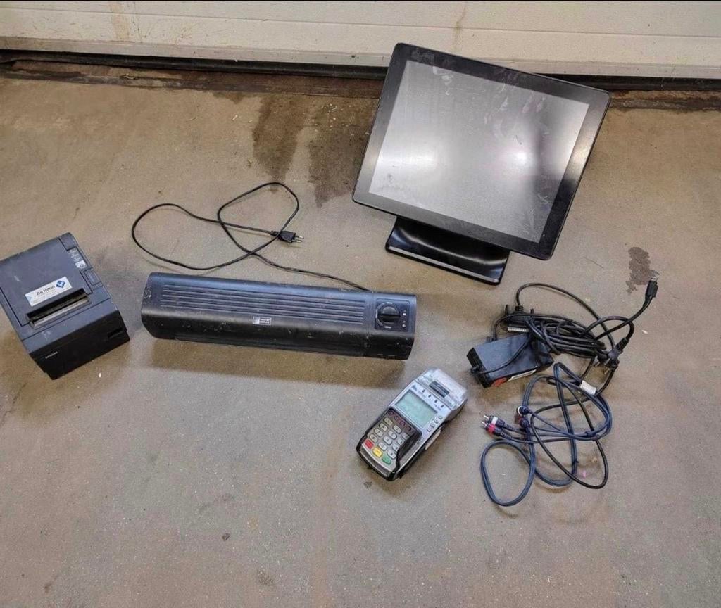 Kassasysteem met bonprinter, pinautomaat en lamineerapparaat, Ophalen of Verzenden
