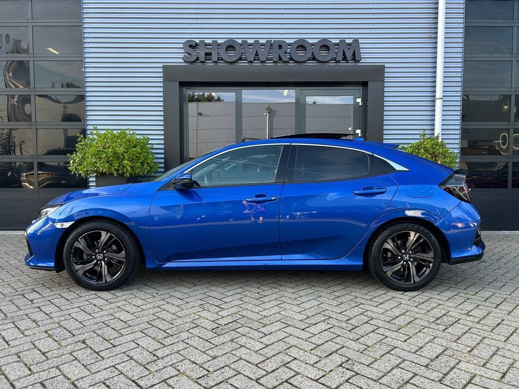 Honda Civic 1.0 i-VTEC Executive PANO|AUTOMAAT|CAMERA|TREKHA, Stof, Gebruikt, Blauw, 988 cc