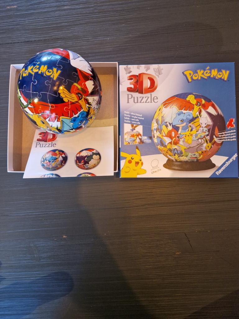 Ravensburger Pokémon 3D Puzzelbal - 72 Stukjes, Ophalen of Verzenden, 10 tot 50 stukjes, Zo goed als nieuw, 6 jaar of ouder