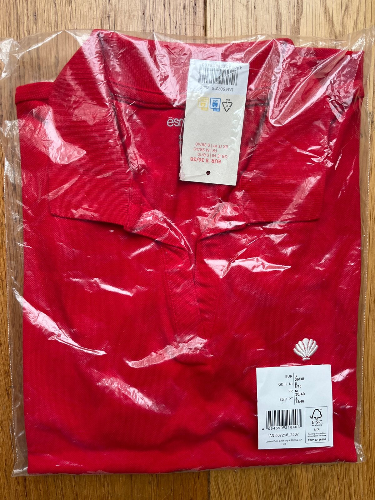 Nieuwe Esmara rode polo shirt - Maat S (36/38), Nieuw, Ophalen of Verzenden, Korte mouw, Maat 36 (S)