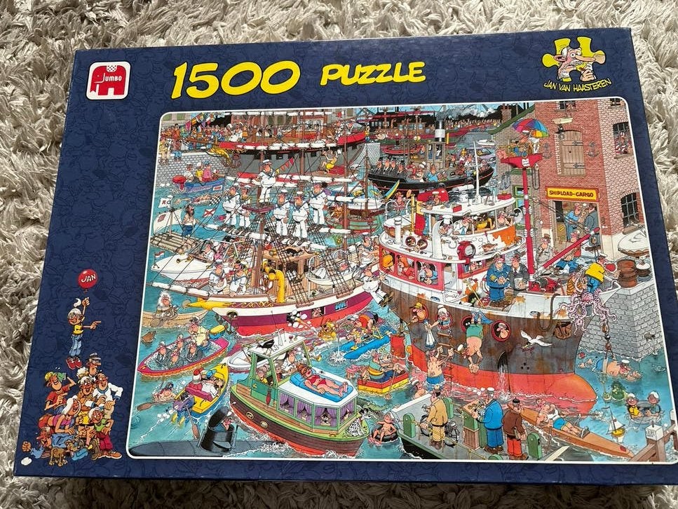 Jan van Haasteren Puzzel 1500 stukjes - De Haven, Ophalen, 500 t/m 1500 stukjes, Gebruikt, Legpuzzel