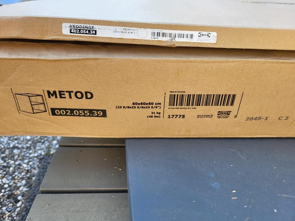 IKEA METOD kast 60x6060 cm met Veddinge deur, nieuw in doos, Huis en Inrichting, Ophalen, Nieuw, 50 tot 100 cm, Modern