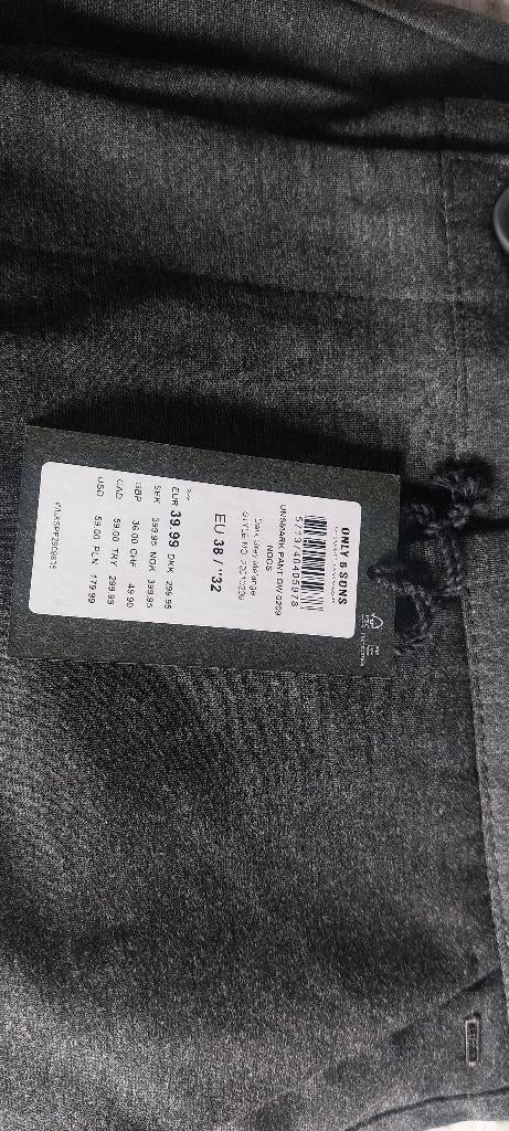 Broek Only & Sons mt 38, Kleding | Heren, Broeken en Pantalons, Nieuw, Overige maten, Ophalen of Verzenden, Grijs