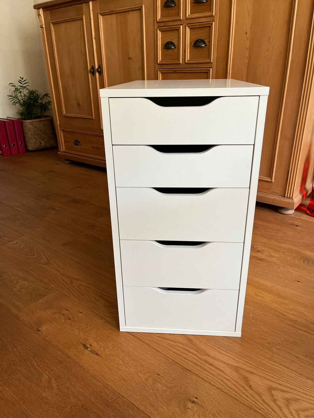 IKEA ladeblok Alex wit met 5 lades, Ophalen, Minder dan 50 cm, Gebruikt, 5 laden of meer