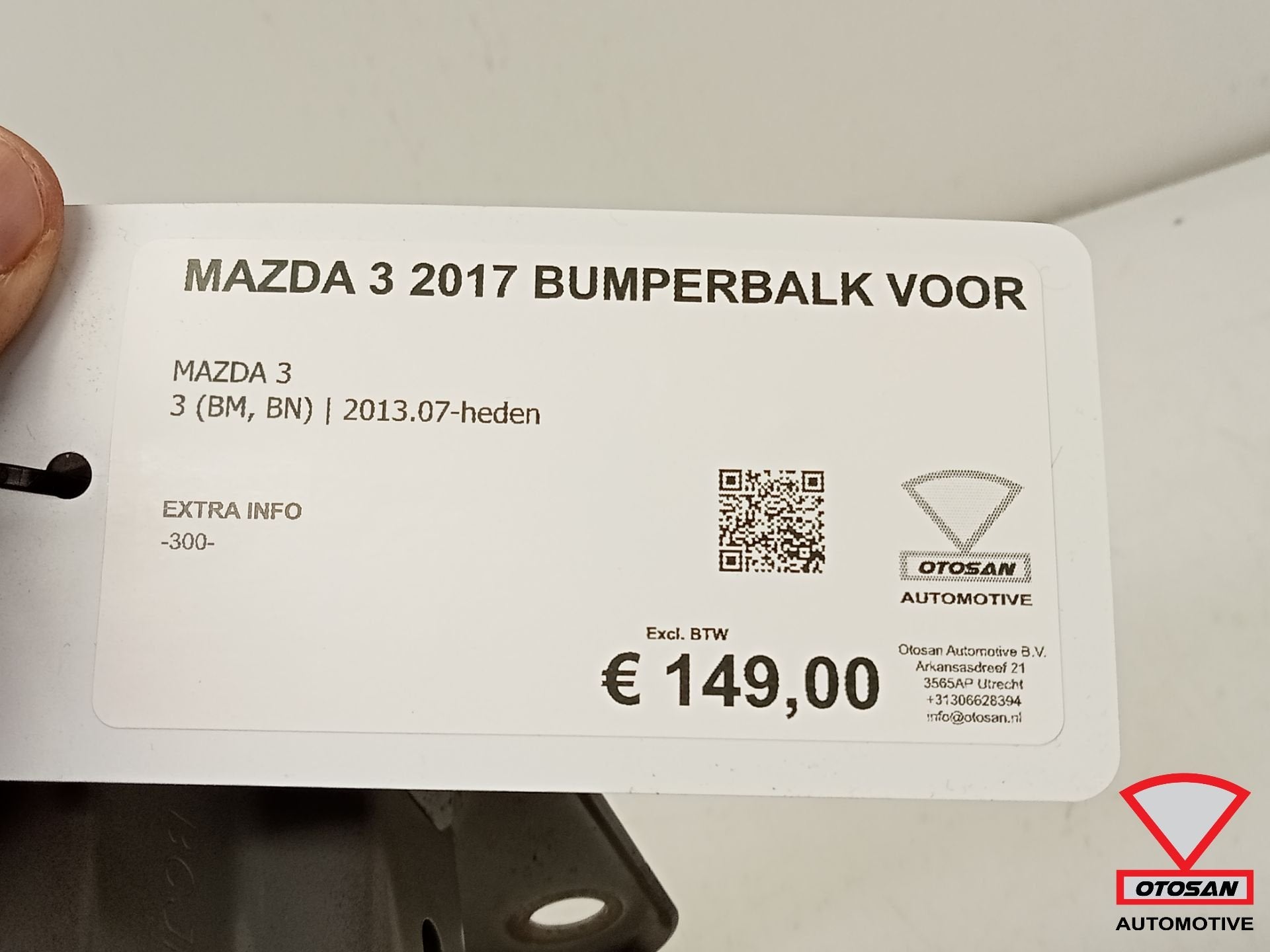 Mazda 3 2017 Bumperbalk Balk Voor Origineel!, Gebruikt, Shinchi, Fuchu-Cho 3-1
730-8670  Hiroshima, Voor, Mazda Motor Corporation