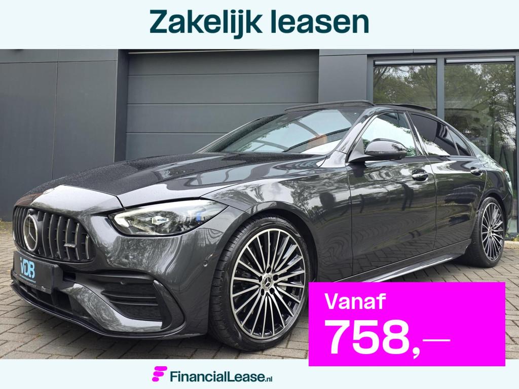 Mercedes C-klasse C180 AMG PANO 360 MEMORY BURMESTER VOL!, Automaat, 4 cilinders, Leder, 170 pk