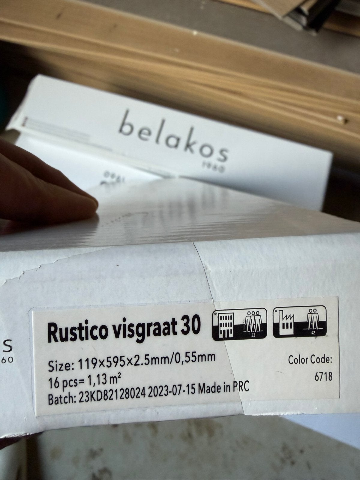 Belakos Rustico visgraat 30 PVC vloer, Kunststof, 50 tot 150 cm, Overige typen, Nieuw