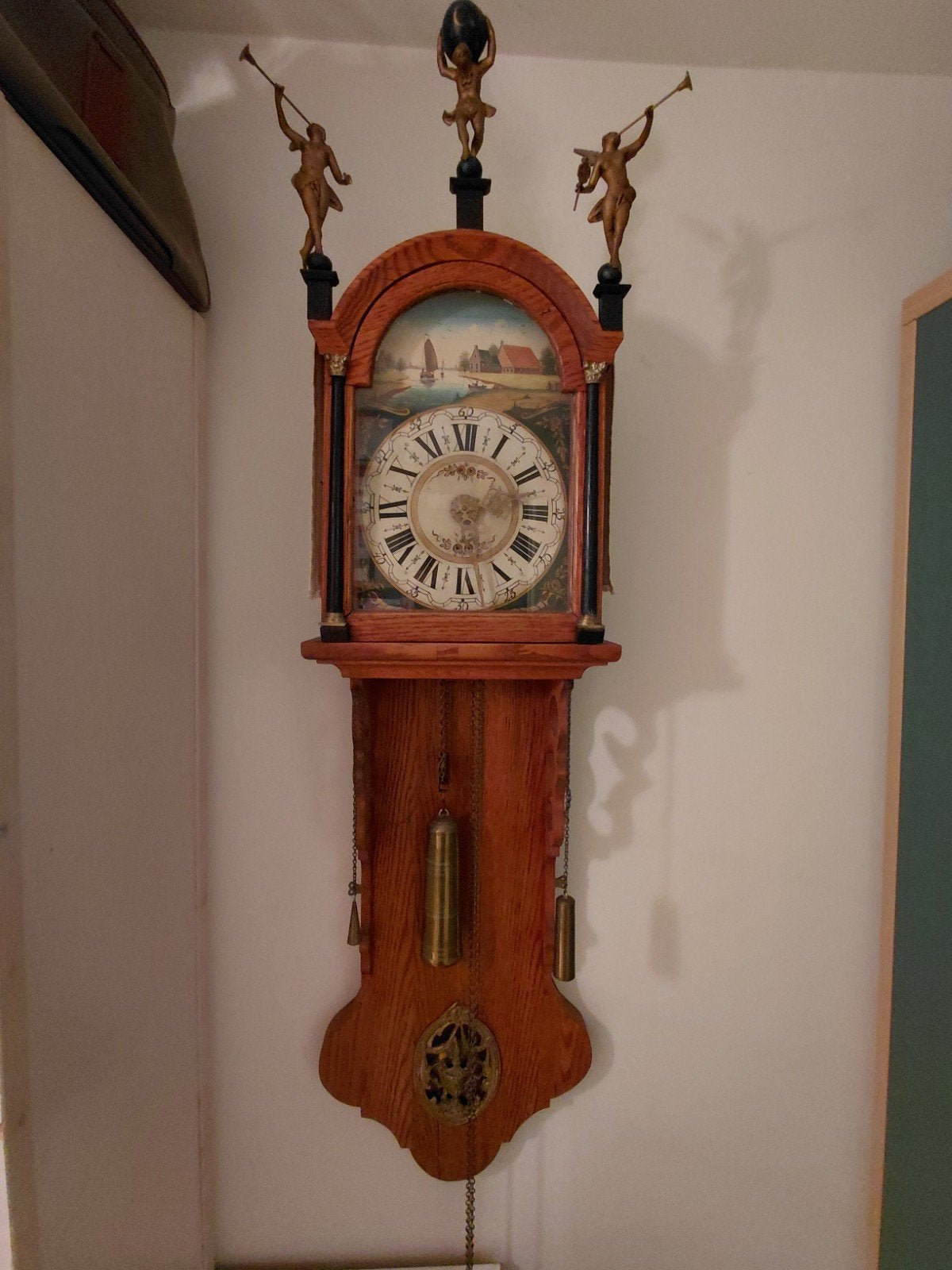 Originele Friese Staartklok - Loopt Goed, Antiek en Kunst, Ophalen