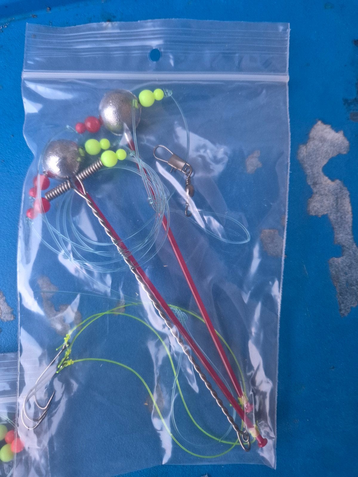 Te koop 3 verschillende  verzwaarde  onderlijnen, Watersport en Boten, Hengelsport | Zeevissen, Ophalen of Verzenden, Nieuw, Vislijn