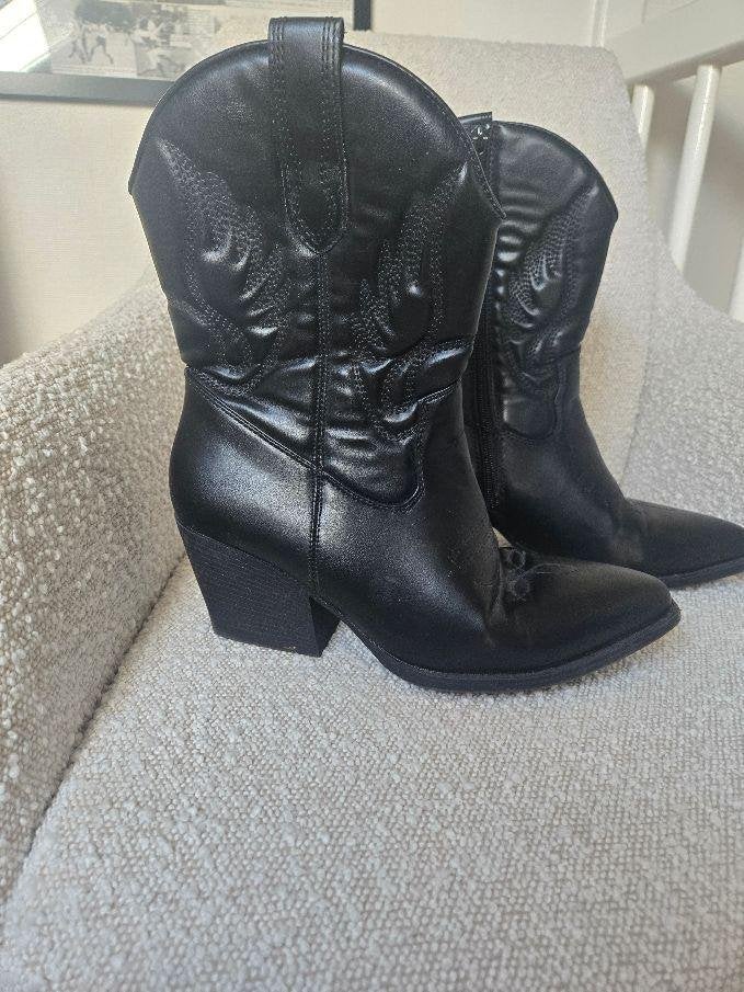 Dames Cowboy Laars, Kleding | Dames, Hoge laarzen, Zwart, Ophalen of Verzenden, Zo goed als nieuw