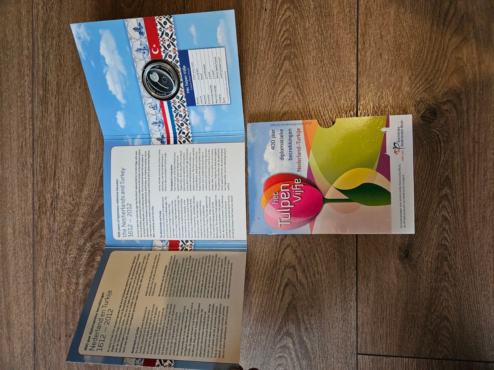 Het Tulpen Vijfje 2012 - 400 jaar diplomatieke betrekkingen, Postzegels en Munten, Munten | Nederland, Ophalen of Verzenden, Koningin Beatrix