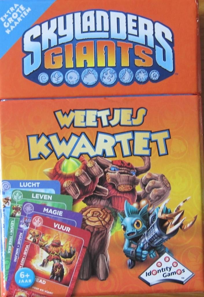 kwartet van Skylanders Giants met extra grote kaarten, Ophalen of Verzenden, Zo goed als nieuw, Kwartet(ten)