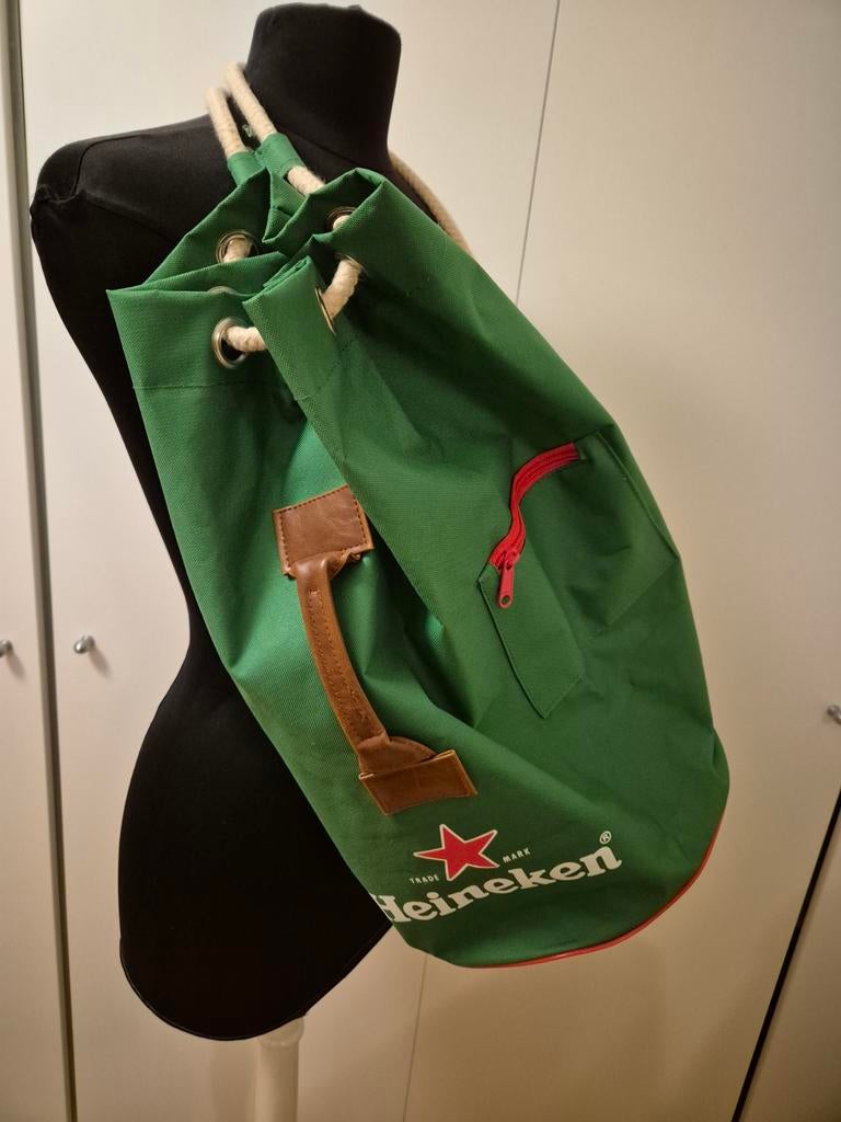 Grote groene Heineken tas ***zgan***, Verzamelen, Biermerken, Ophalen of Verzenden, Zo goed als nieuw, Heineken