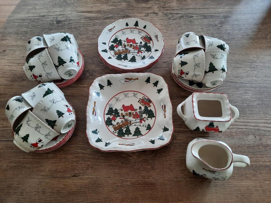 Mason's Christmas Village 1983 Engels kerstservies, Ophalen of Verzenden, Zo goed als nieuw, Porselein, Overige stijlen