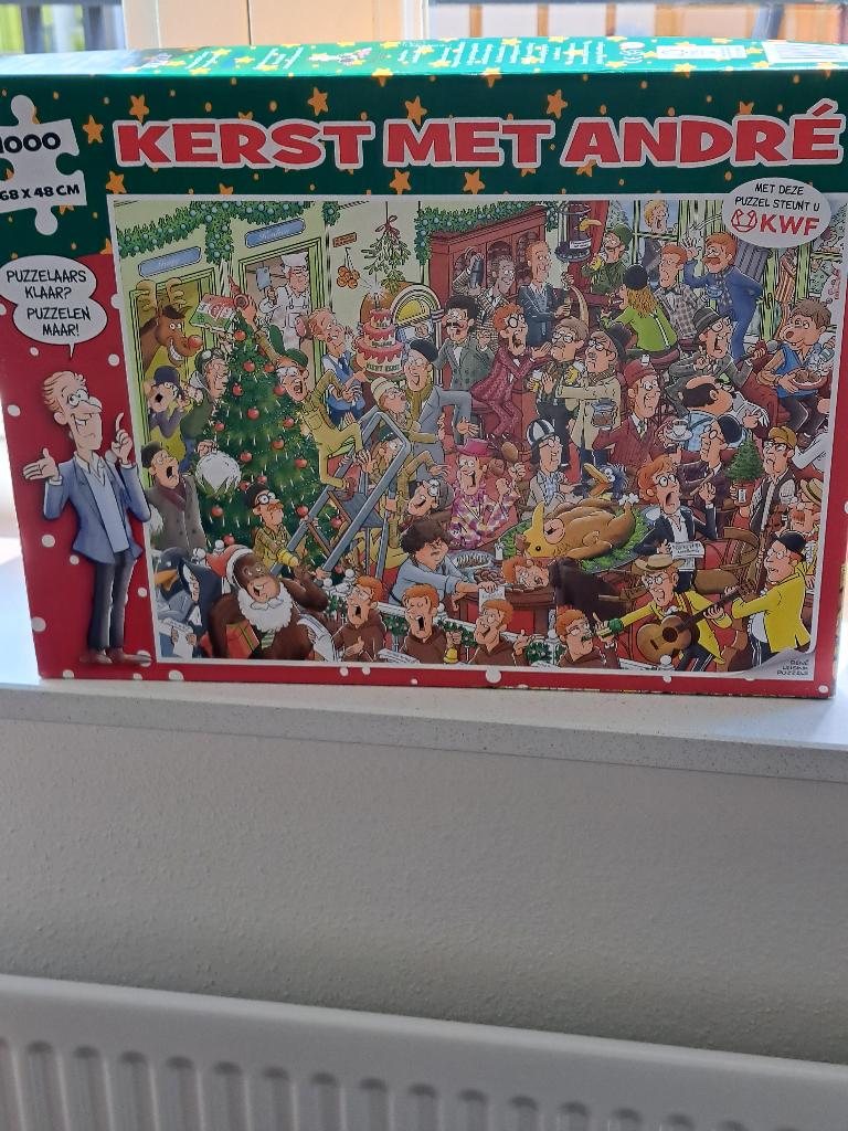 Legpuzzel 1000 stukjes Kerst met Andre van Duin, Hobby en Vrije tijd, Denksport en Puzzels, Ophalen of Verzenden, 500 t/m 1500 stukjes