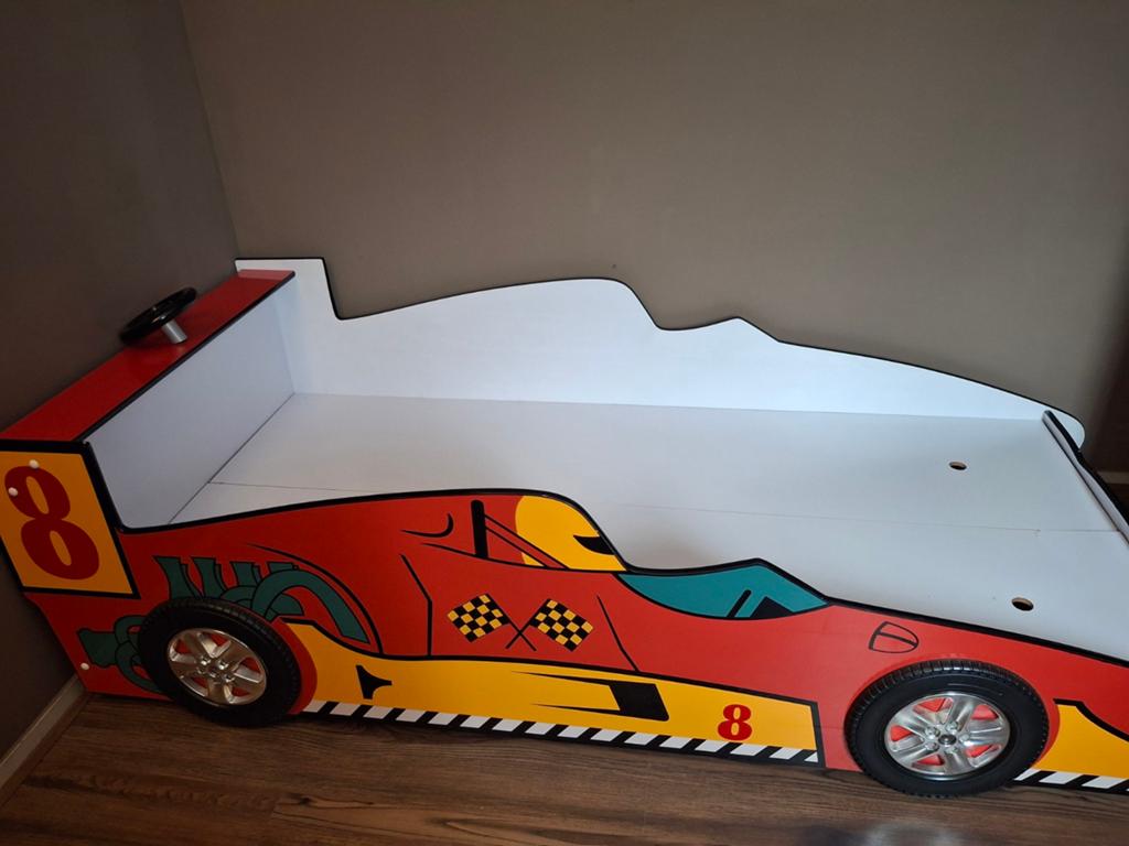 Kinder auto bed, Ophalen of Verzenden, 180 cm of meer, 85 tot 100 cm, Matras
