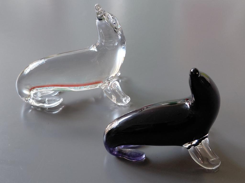 Langham Glass House Zeehonden Beeldjes - Handgemaakt, Verzamelen, Ophalen of Verzenden, Zo goed als nieuw, Dier