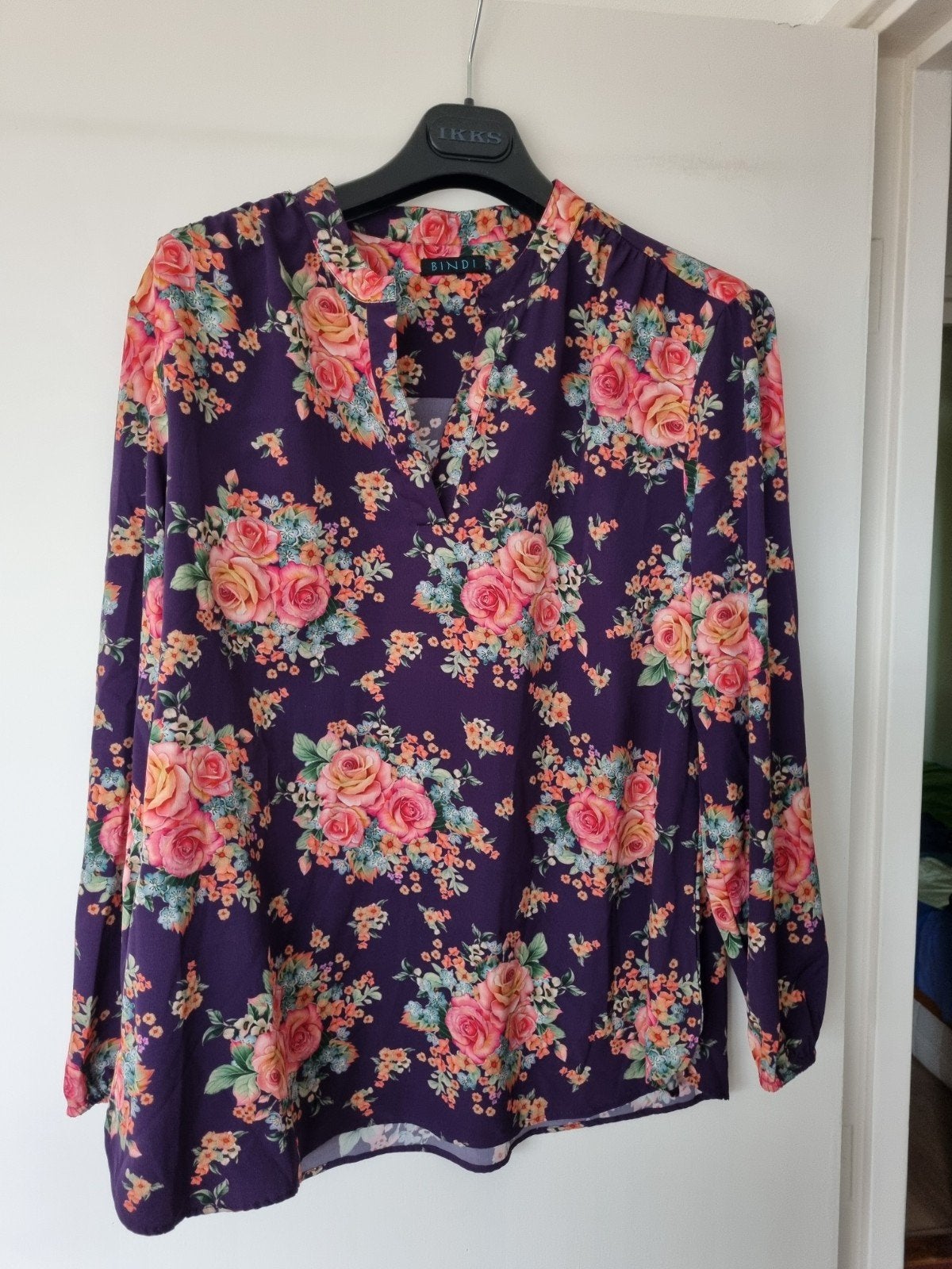 Bindi bloemenprint blouse, Bindi, Paars, Maat 42/44 (L), Ophalen of Verzenden