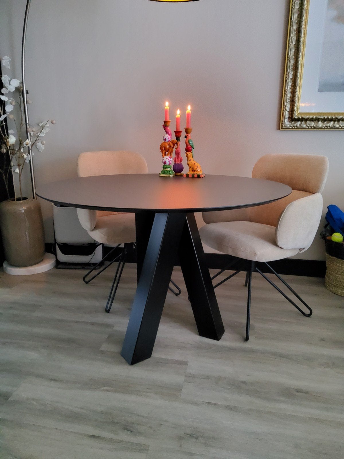 Eettafel, Huis en Inrichting, Ophalen, Rond, Vier personen, 100 tot 150 cm