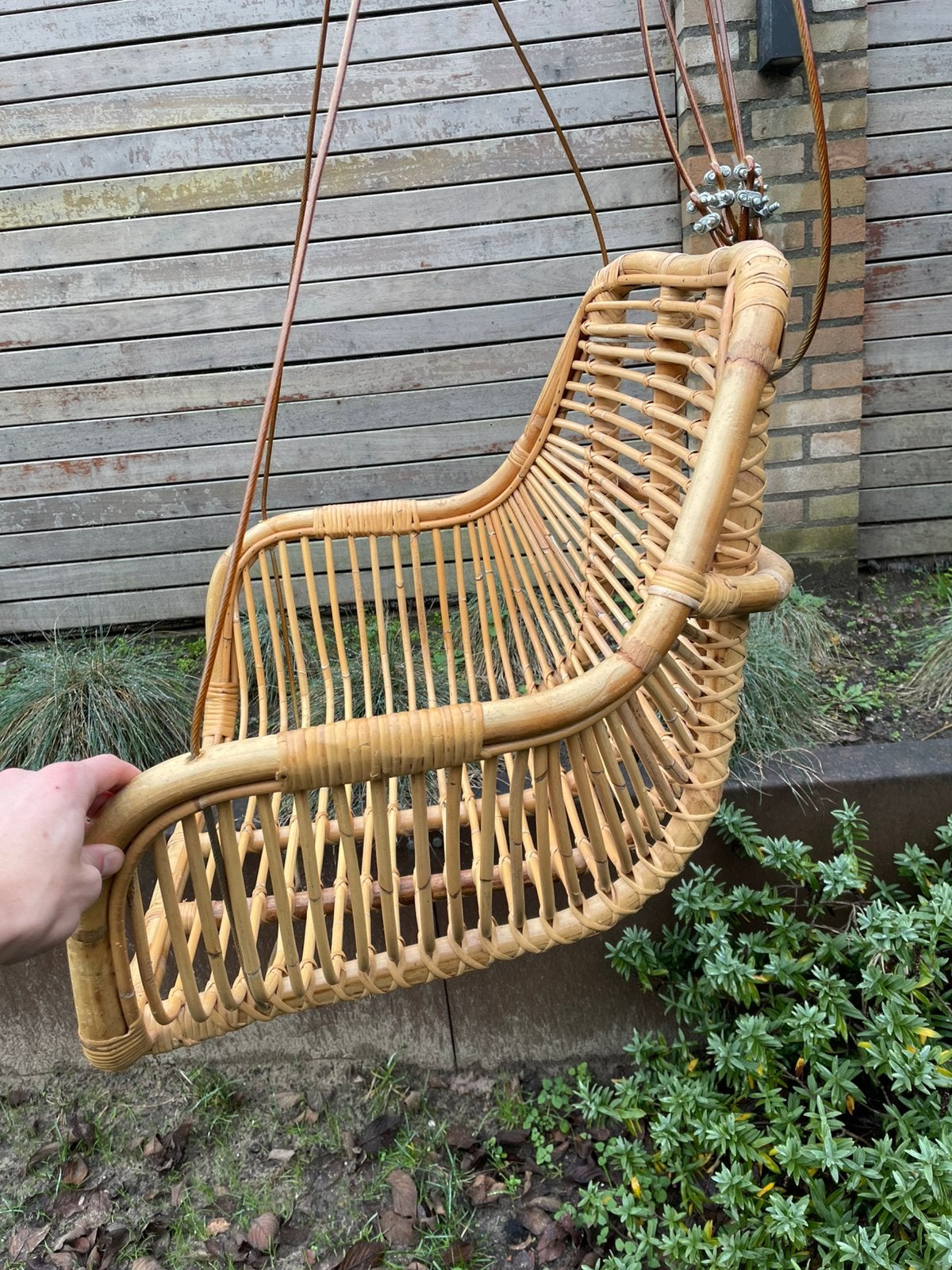 Rotan hangstoel, Ophalen, Zo goed als nieuw, Rotan