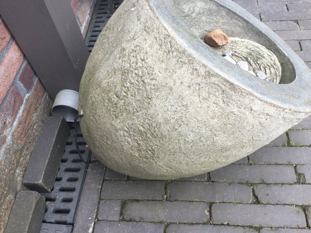 Stenen waterornament voor tuin of terras, Ophalen, Gebruikt, Graniet, Waterornament