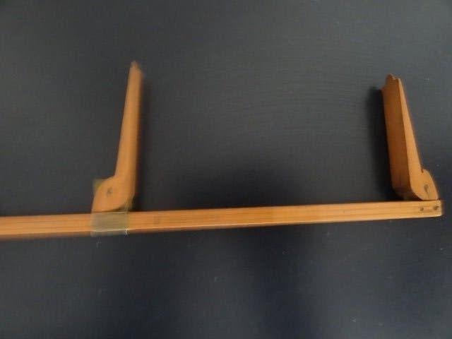 palmhouten pédimètre, meten lengte voet, 2 schalen, antiek, Doe-het-zelf en Verbouw, Verzenden, Gebruikt, Overige meters