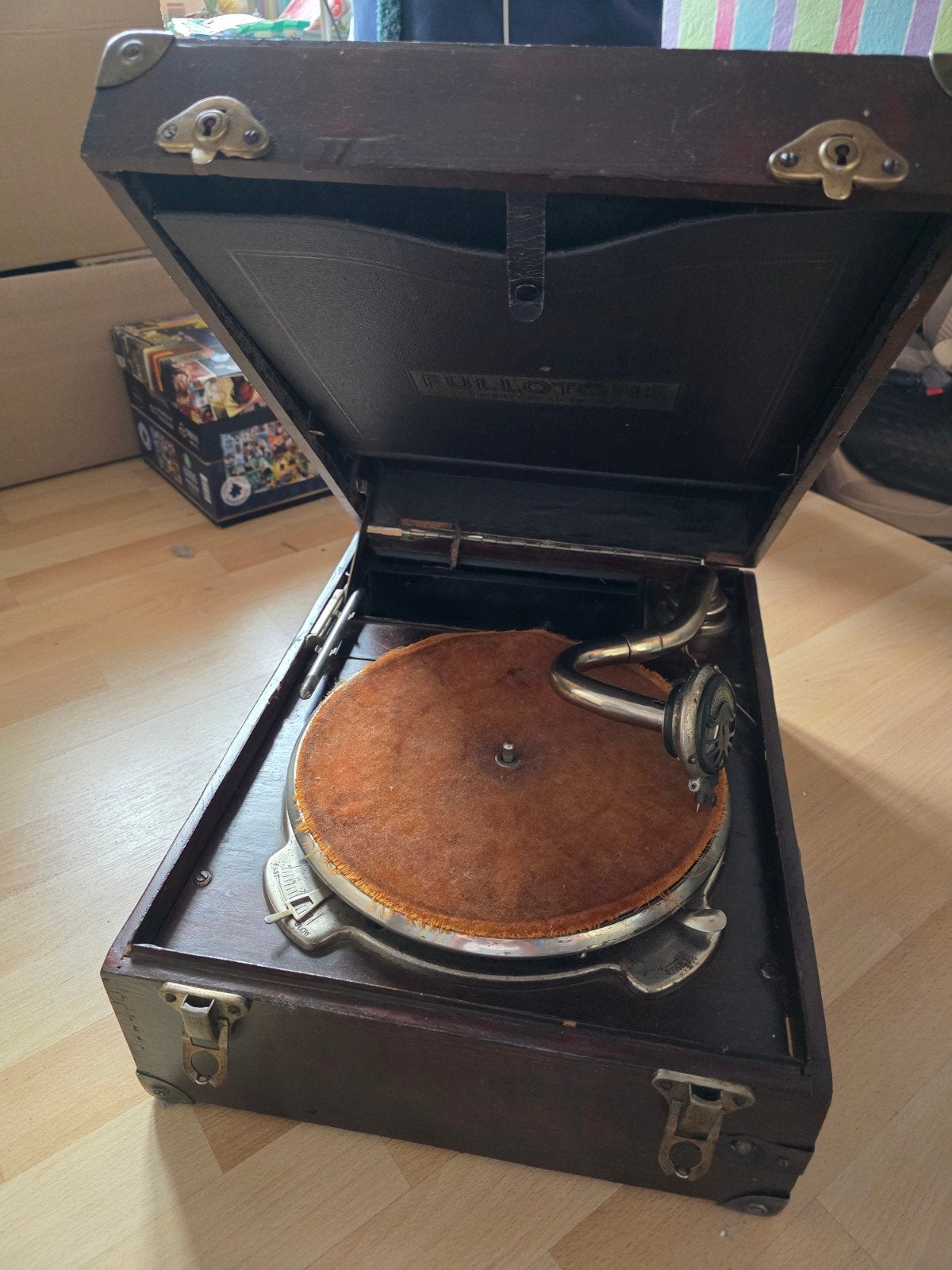 Antieke draagbare platenspeler - Fullotone Sound Box, Ophalen, Overige merken