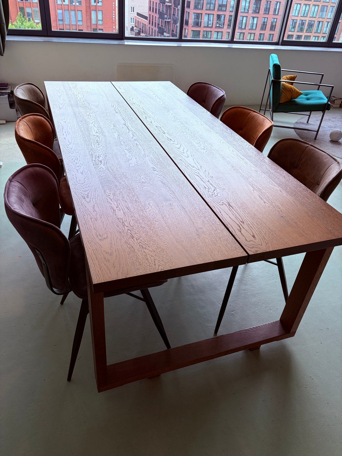 IKEA Morbylanga eettafel - 220x100cm, Ophalen, 100 tot 150 cm, 200 cm of meer, Zo goed als nieuw