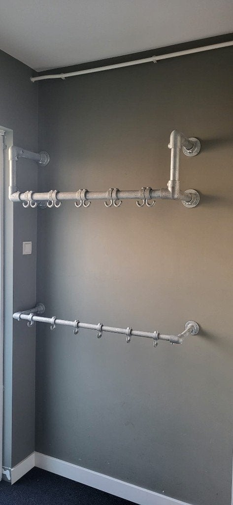 Steigerbuizen kapstok (dubbel), Huis en Inrichting, Gebruikt, Minder dan 100 cm, Metaal, Ophalen