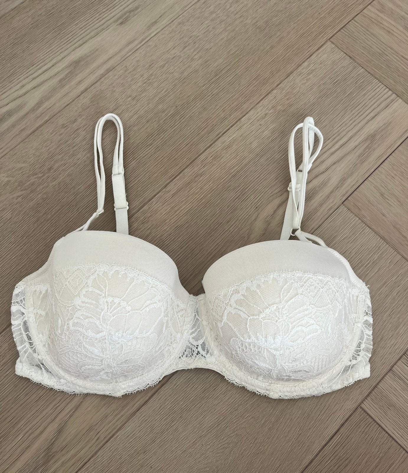 Andres Sarda 85D Wit Kant Balconette (LEES BESCHRIJVING), Wit, Ophalen of Verzenden, BH