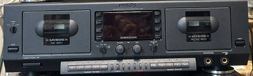 cassette deck, Ophalen of Verzenden, Dubbel, Philips