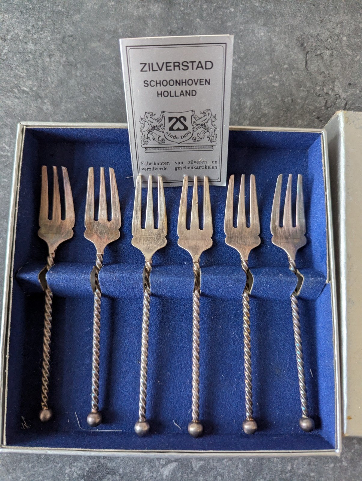 6  gebaksvorkjes - Zilverstad Schoonhoven, Ophalen of Verzenden