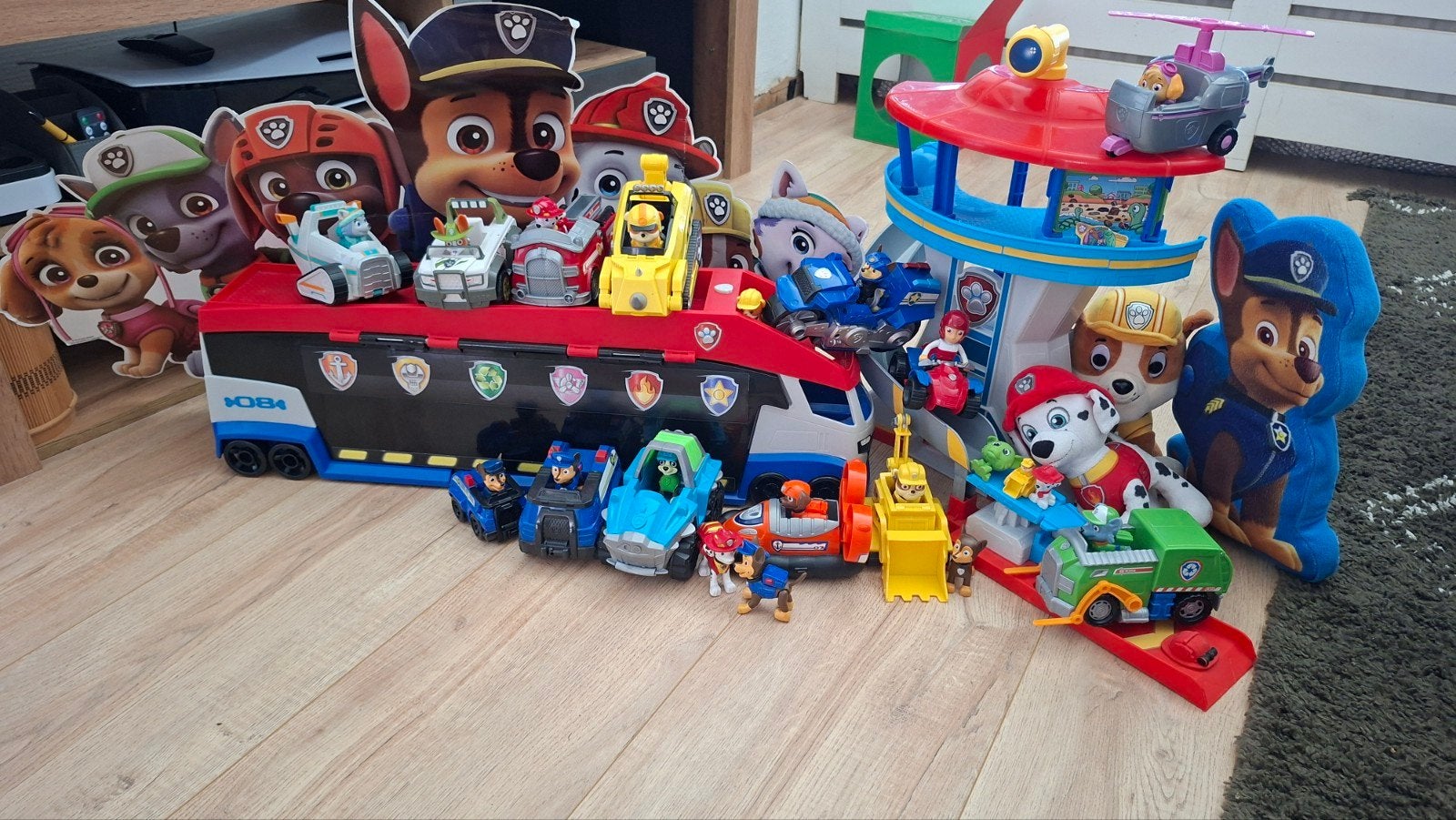 Grote Paw Patrol Speelgoed Collectie - Voertuigen & Toren, Ophalen of Verzenden, Gebruikt