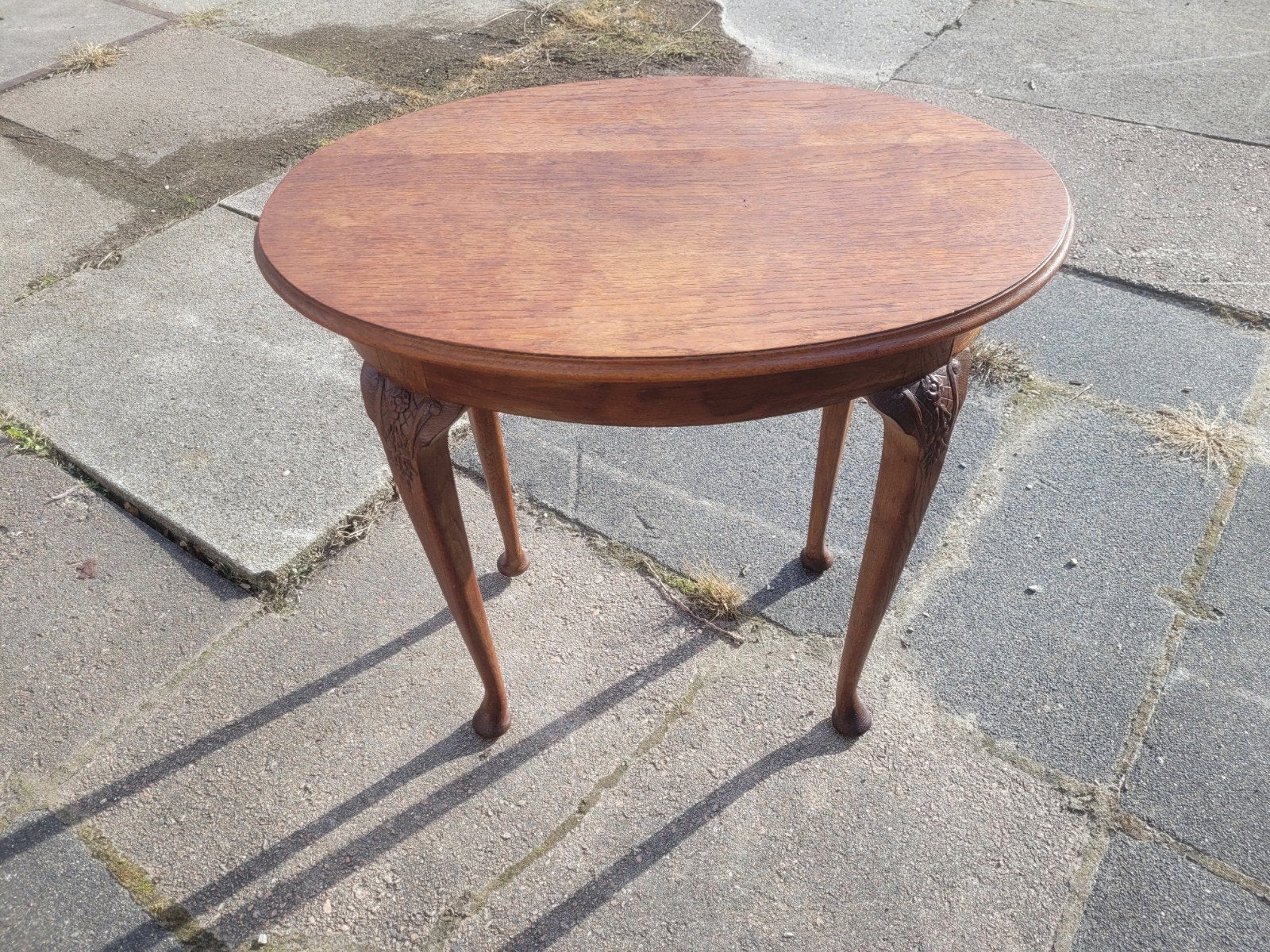 Ovale eiken salontafel, Ophalen, 50 – 75, Gebruikt, Eikenhout