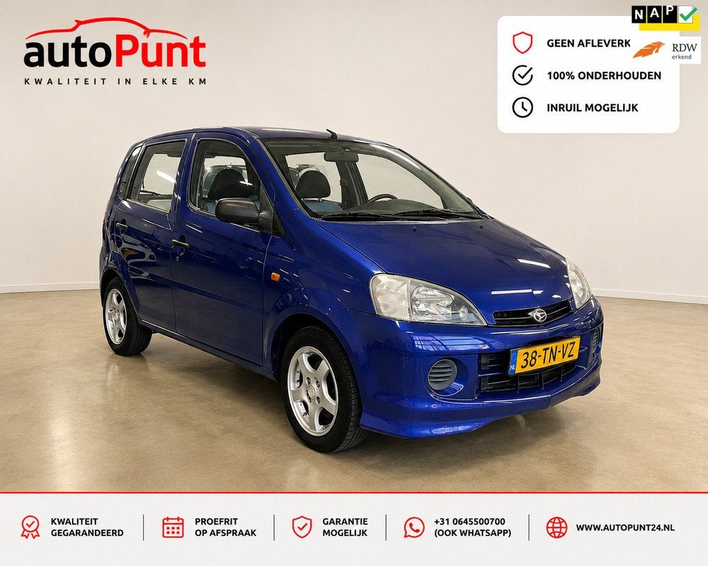 Daihatsu Young RV 1.3-16V XTi, Auto's, Gebruikt, 31 €/maand, Blauw, Origineel Nederlands