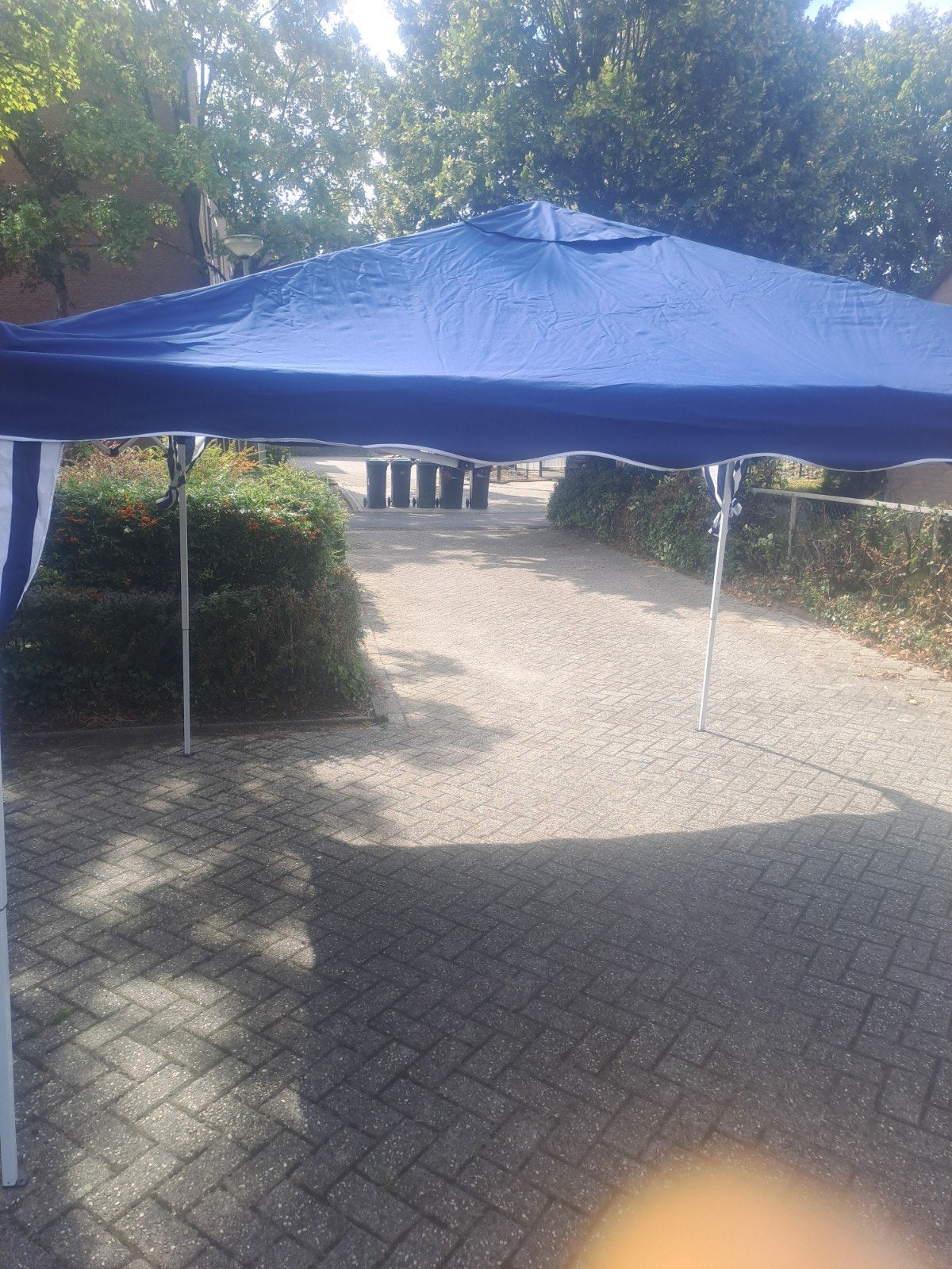 Blauwe partytent - Ideaal voor elk feest!, Tuin en Terras, Partytenten, Ophalen, Gebruikt, Opvouwbaar, Partytent