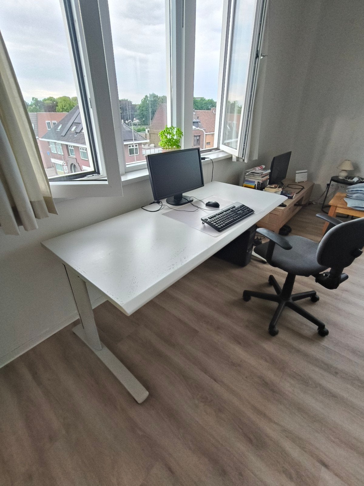 Steelcase Strafor bureau – bouwjaar 1997, Ophalen, Zit-sta bureau, Gebruikt, 180 cm
