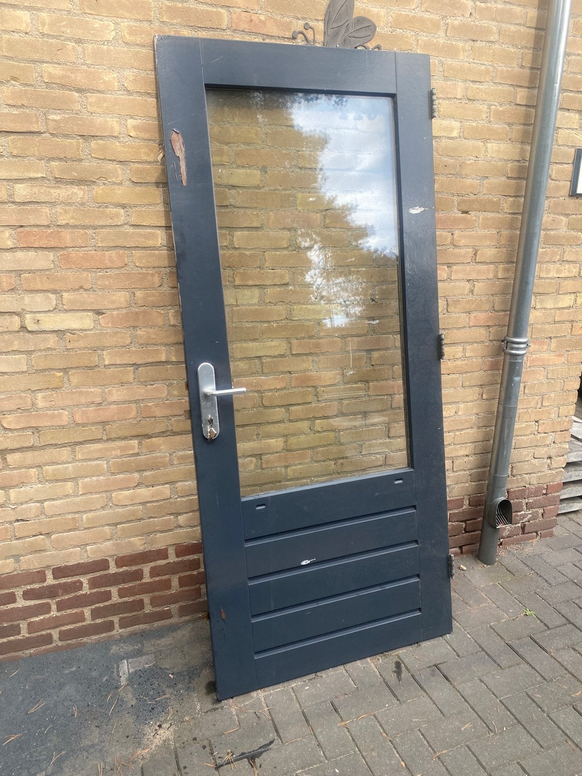 Achterdeur / schuurdeur HH 93 x 211,5 DB glas, Ophalen, Gebruikt, 80 tot 100 cm, Buitendeur