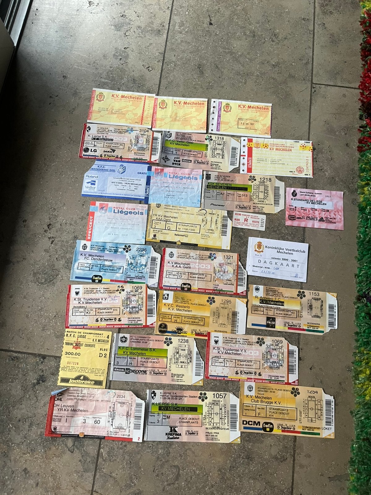 DIVERSE TICKETS KV MECHELEN TE KOOP/RUIL, Verzamelen, Ophalen of Verzenden, Zo goed als nieuw, Buitenlandse clubs, Overige typen