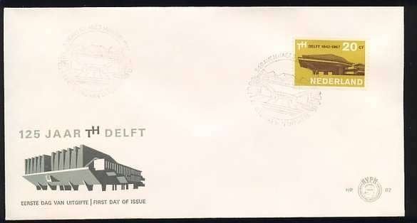 Nederland FDC E82 Zonder Adres, TH Delft 1967, Postzegels en Munten, Ophalen of Verzenden, Onbeschreven, Nederland