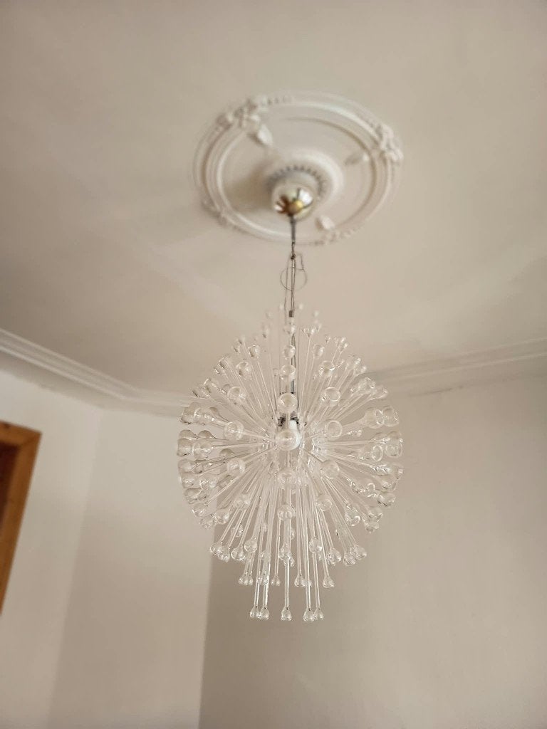 Ikea slaapkamer plafond lamp, Ophalen, Kunststof, E27 (groot), Zo goed als nieuw