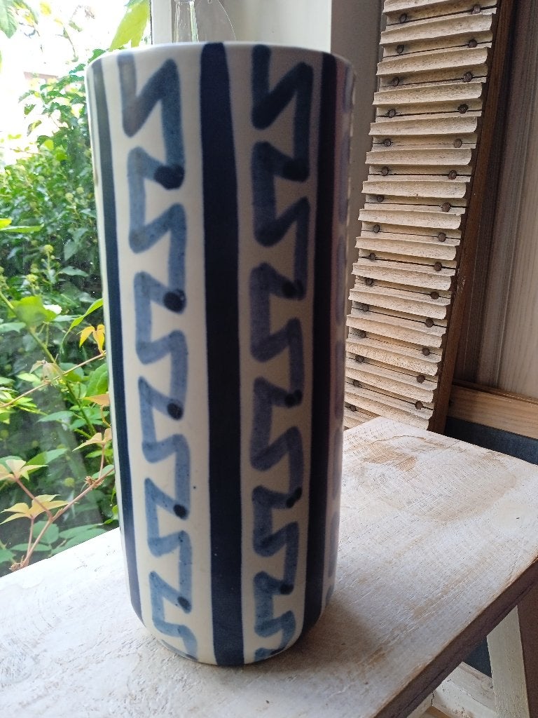 Vintage Gustavsberg 'Indigo' vaas – Karin Björquist – 18 cm, Ophalen of Verzenden