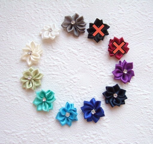 OPRUIMING~Prachtige satijnen spiraal bloem met bling ~2,5 cm, -, -, Overige typen, Nieuw