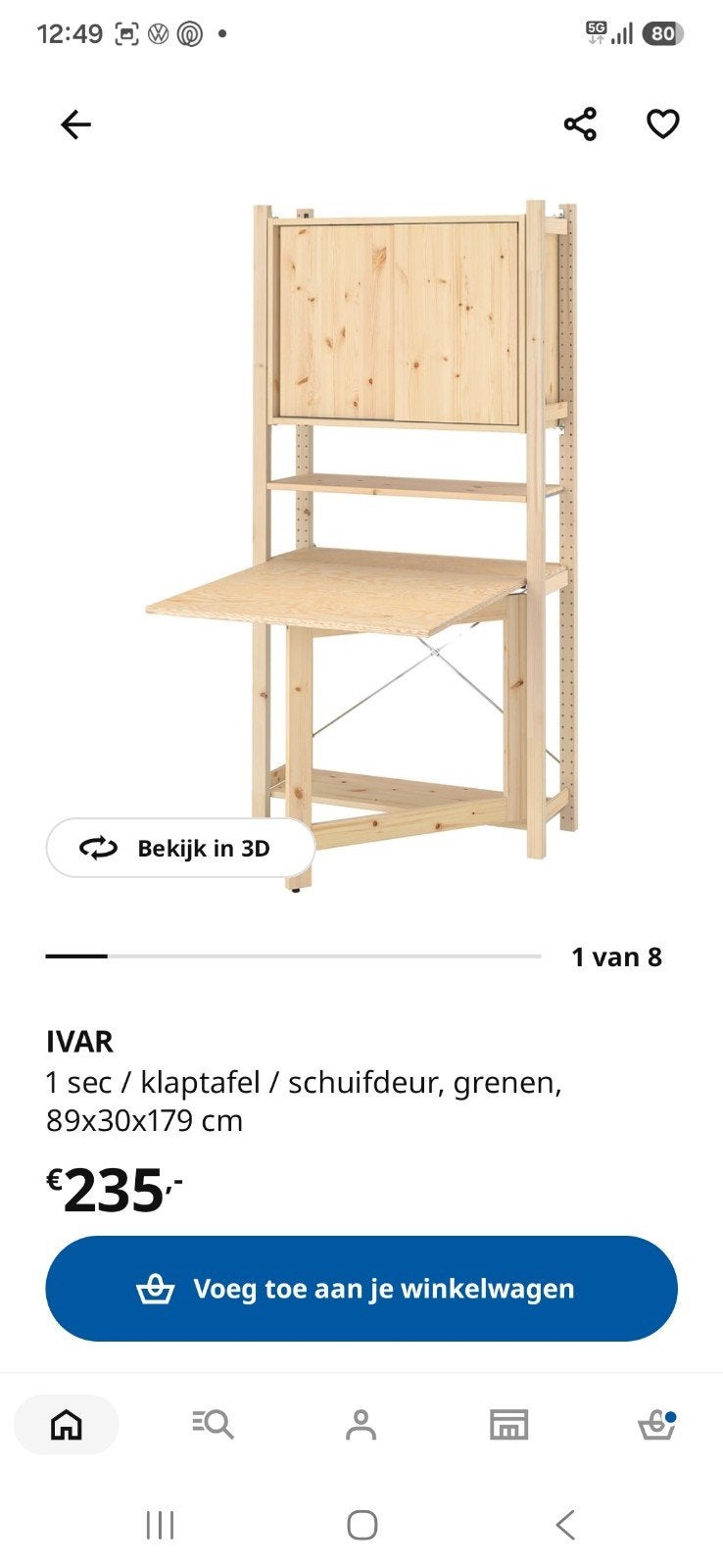 IKEA IVAR Bureau-kast klaptafel, grenen gratis afhalen, Ophalen, Opbergruimte, Scandinavisch, Hout