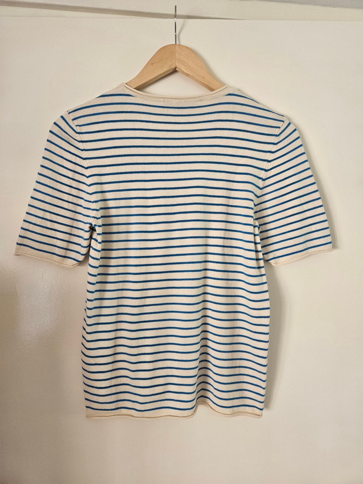 Zara gestreept T-shirt met korte mouwen, Kleding | Dames, T-shirts, Blauw, Zara, Maat 42/44 (L), Ophalen of Verzenden