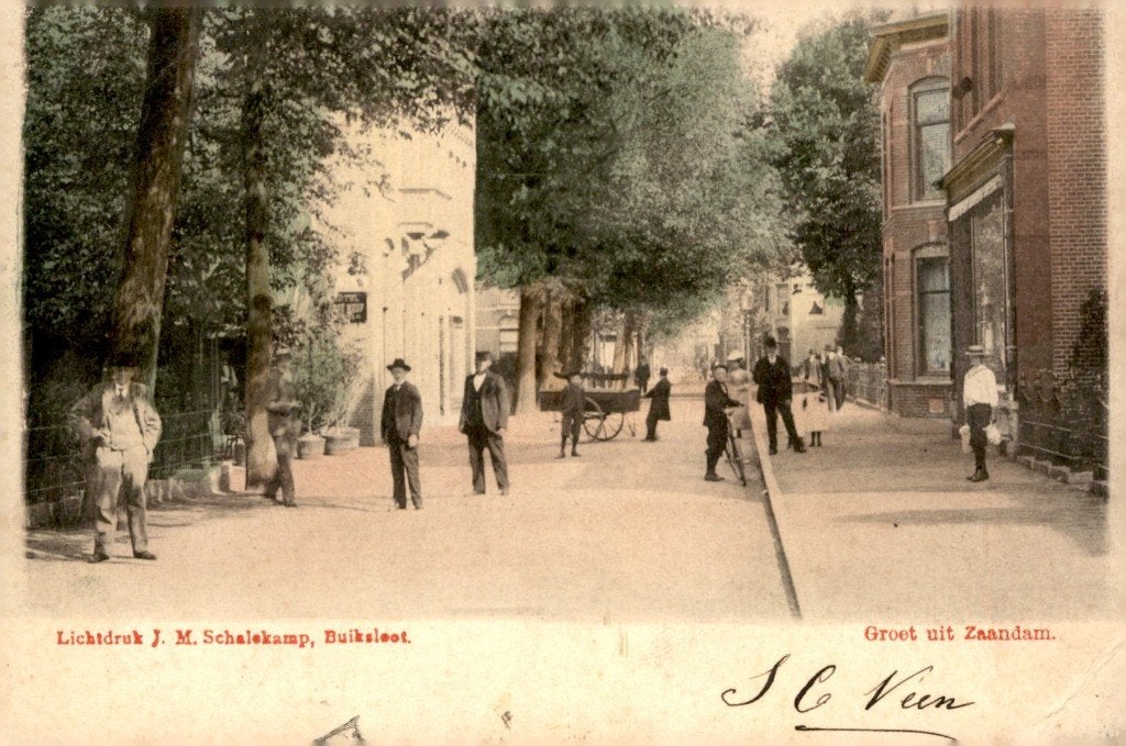 Zaandam Dorpsgezicht uitg. Schalekamp # 346, Verzenden, Voor 1920, Gelopen, Noord-Holland