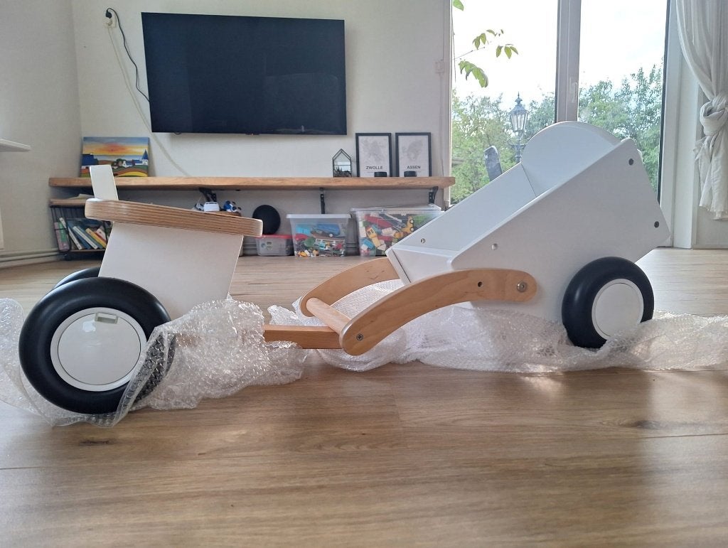 Houten Bakfiets Petit Amelie, Ophalen, Nieuw, Loopfiets