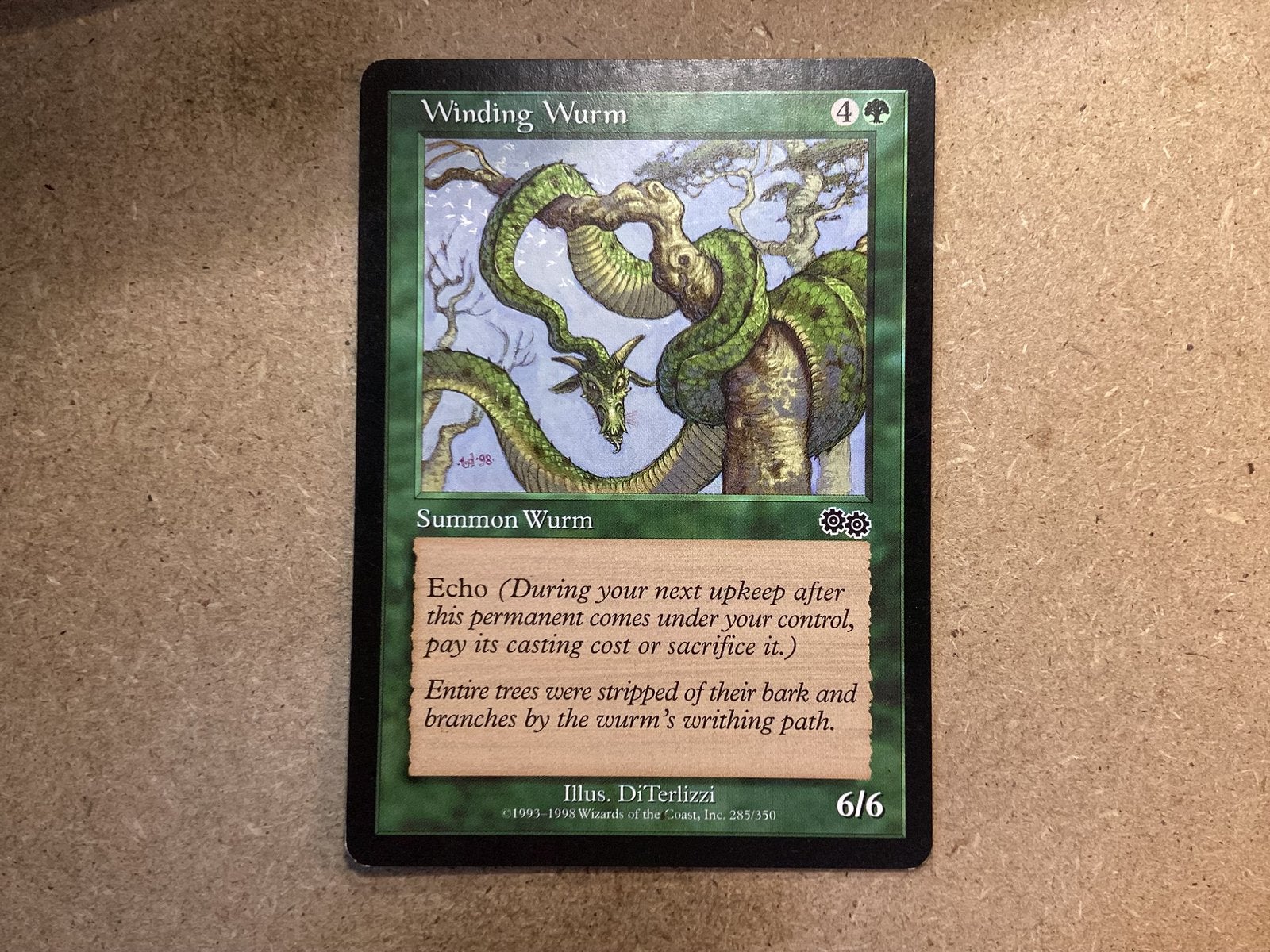1x Winding Wurm [285/350] (Good), Ophalen of Verzenden, Gebruikt, Losse kaart
